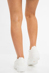 White Extreme Chunky Sole Trainers - Layla