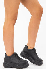 Black Extreme Chunky Sole Trainers - Layla