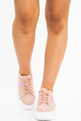 Pink Glitter Chunky Sole Trainers - Faye