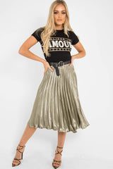 Black Gold Believe In Yourself Slogan T-Shirt - Nyari