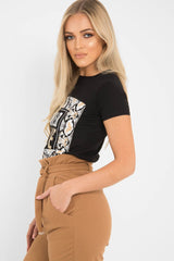 Black Gold Wild One Slogan T-Shirt  - Oniyah