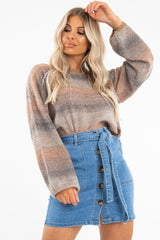 Light Wash Horn Button Front Denim Mini Skirt - Yazmin