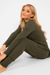 Khaki Knitted Loungewear Set - Jordi