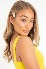 Gold Shell Detail Hair Clip - Telitha