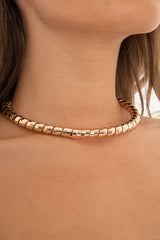 Gold Twisted Rope Choker Necklace - Lulia
