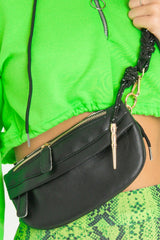 Black Silver Rope Detail Handbag - Israa