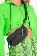 Black Silver Rope Detail Handbag - Israa