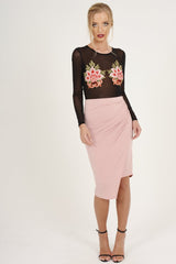 Pink Assymetric Skirt - Branna