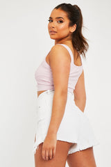 Lilac Crepe Corset Bralet Top - Judie