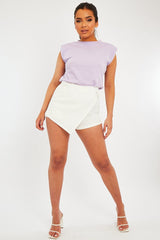 White Ring Detail Skort - Delaila