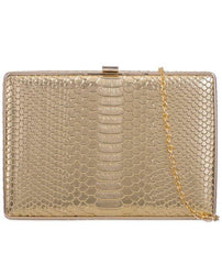Crocodile Print Box Clutch - Eden