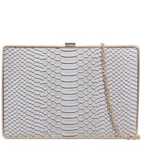 Crocodile Print Box Clutch - Eden