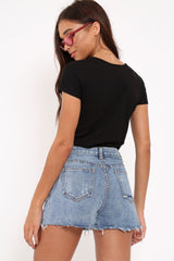 Black Crew Neck Girl Power Colour Slogan T-Shirt - Edyth