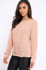 Rose Corset Waist Knitted Jumper - Elizabeth