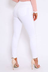 White Plain High Waisted Skinny Jeans - Elliott