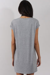 Grey Vintage Eagle T-Shirt Dress -  Eloise