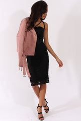 Black Lace Harness Midi Dress - Elspeth