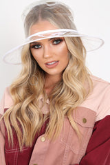 Transparent White Oversized Hat - Elvi