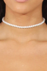 White Pearl Choker - Elysie