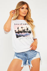 White California Graphic T-shirt - Jamea