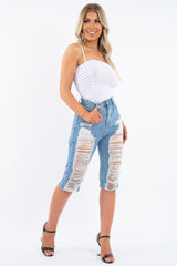 White Slinky Ruched Detail Bodysuit - Edie