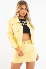 Lemon Denim Skirt and Jacket Co-ord - Viola