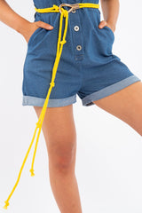 Yellow Rope Gold Detail Belt - Tory