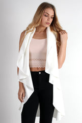 Esme White Waterfall Waistcoat