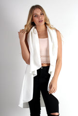 Esme White Waterfall Waistcoat