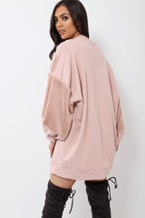 Rose Chevron Fur Jumper Dress - Esme