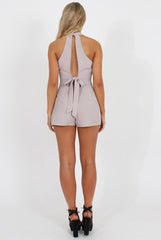 Grey Tie Front Two Piece - Esta