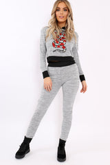 Grey Large Snake Applique Loungewear Set - Evie