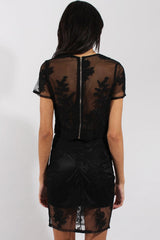 Black Mesh Applique Co-Ord - Evy