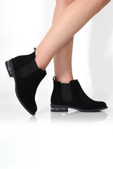 Thirza Black Suede Chelsea Boot
