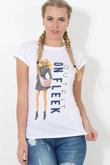 White Slogan Top - Farrah