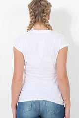 White Slogan Top - Farrah