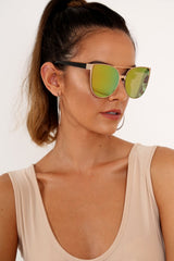 Iridescent Oversized Cat Eye Sunglasses - Farren