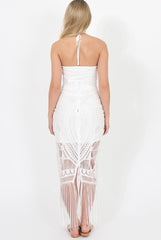 White Crochet Tassel Skirt - Faye