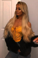 Mustard Lace Flower Bodysuit - Faylen