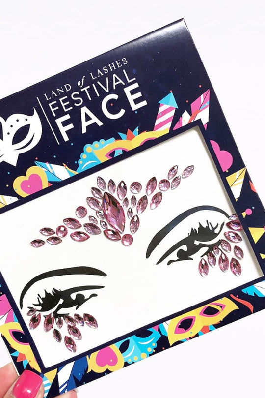 Land Of Lashes Pink Princess Festival Face Jewels