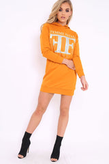 Mustard Femme Fatal Hooded Dress - Ivanna