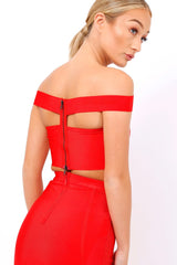 Red Bandage Crop Top - Fiora