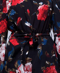 Black Flared Sleeve Floral Bardot Playsuit - Tyra