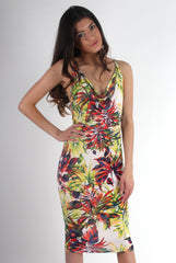 Melany Floral Scoop Neck Dress