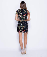 Black Embroidered Floral Co-ord - Roxy