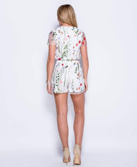 White Embroidered Floral Co-ord - Roxy