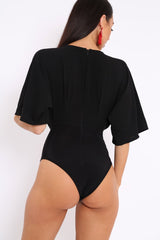 Black Plunge Bodysuit - Florence