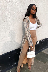 Camel Split Front Flared Trousers - Florie