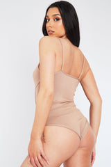 Mocha Cupped Jersey Bodysuit - Julane