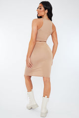 Stone Jersey Midi Skirt - Aileen